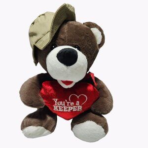 Dan Dee Valentines Day Teddy Bear Ranger 12 inch Plush You're A Keeper Heart Toy